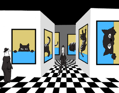 Cartoon: Cat Exhibition... (medium) by berk-olgun tagged cat,exhibition