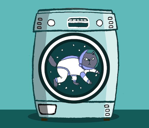 Cartoon: Cat in Space... (medium) by berk-olgun tagged cat,in,space