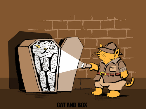 Cartoon: Cat Mummy... (medium) by berk-olgun tagged cat,mummy