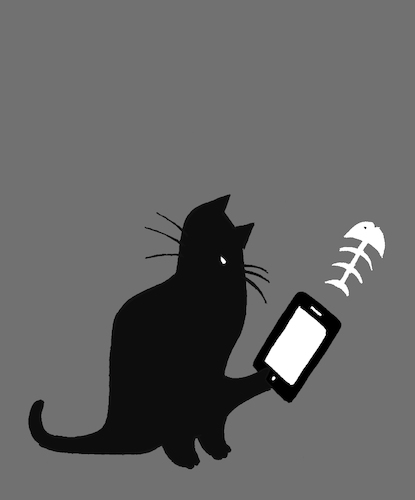 Cartoon: Cat Phone... (medium) by berk-olgun tagged cat,phone