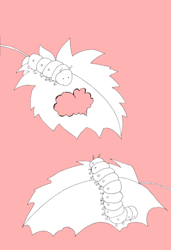 Cartoon: Caterpillar in Love... (medium) by berk-olgun tagged caterpillar,in,love