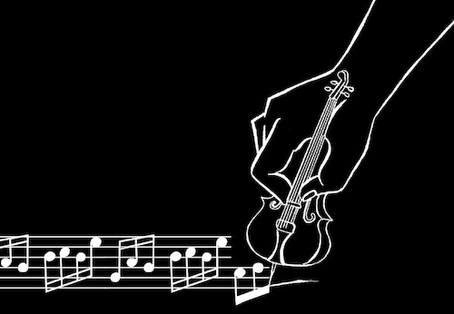 Cartoon: Cello Notes... (medium) by berk-olgun tagged cello,notes