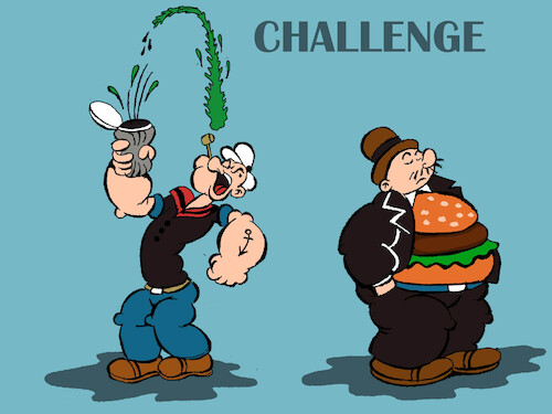 Cartoon: Challenge... (medium) by berk-olgun tagged challenge