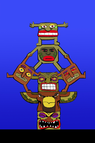 Cartoon: Cheerleaders Totem... (medium) by berk-olgun tagged cheerleaders,totem