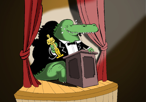 Cartoon: Crocodile Tears... (medium) by berk-olgun tagged crocodile,tears