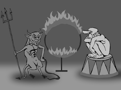 Cartoon: Death of a Circus Man... (medium) by berk-olgun tagged death,of,circus,man