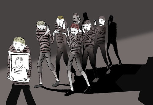 Cartoon: Death of the Mime... (medium) by berk-olgun tagged death,of,the,mime