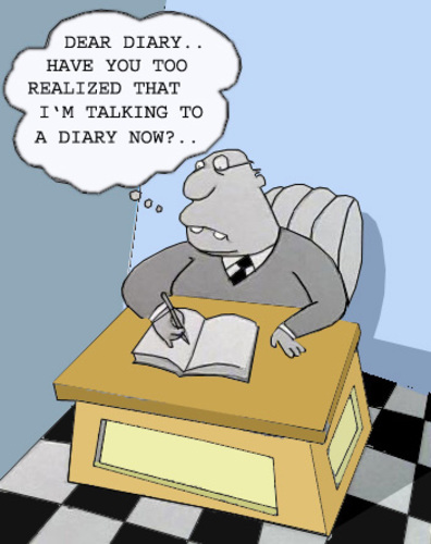 Cartoon: Diary.. (medium) by berk-olgun tagged diary