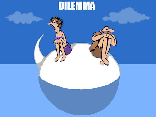 Cartoon: Dilemma... (medium) by berk-olgun tagged dilemma