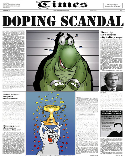 Cartoon: Doping Scandal... (medium) by berk-olgun tagged doping,scandal