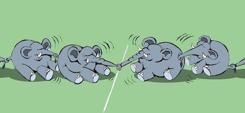 Cartoon: Elephants... (medium) by berk-olgun tagged elephants