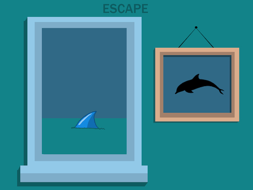 Cartoon: Escape... (medium) by berk-olgun tagged escape
