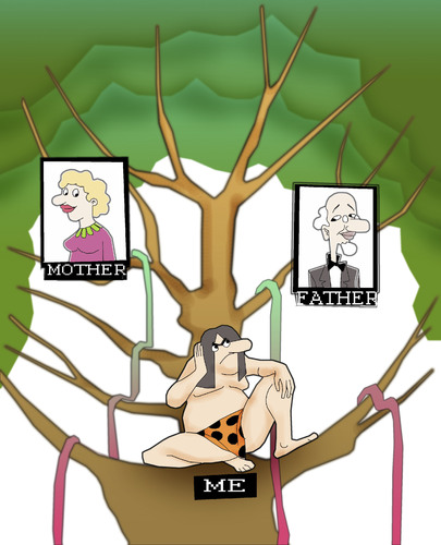 Cartoon: Family Tree.. (medium) by berk-olgun tagged family,tree