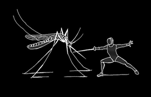 Cartoon: Fencing... (medium) by berk-olgun tagged fencing