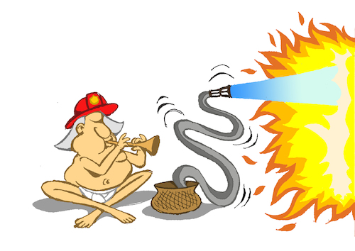 Cartoon: Firefighter... (medium) by berk-olgun tagged firefighter