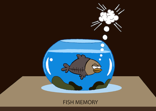 Cartoon: Fish Memory... (medium) by berk-olgun tagged fish,memory