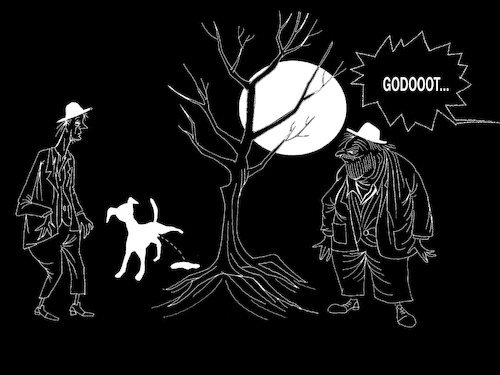 Cartoon: Godot... (medium) by berk-olgun tagged godot