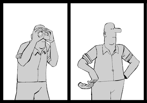 Cartoon: Hand Binoculars... (medium) by berk-olgun tagged hand,binoculars