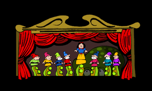 Cartoon: Hand Puppet Theatre... (medium) by berk-olgun tagged hand,puppet,theatre