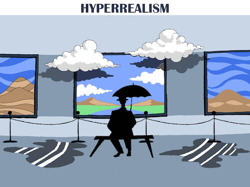 Cartoon: Hyperrealism... (medium) by berk-olgun tagged hyperrealism