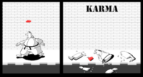 Cartoon: Karma... (medium) by berk-olgun tagged karma