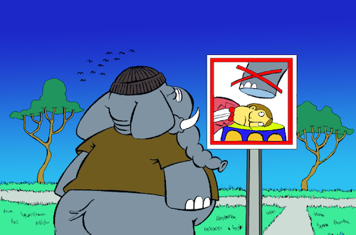 Cartoon: Keep off the Head... (medium) by berk-olgun tagged keep,off,the,head