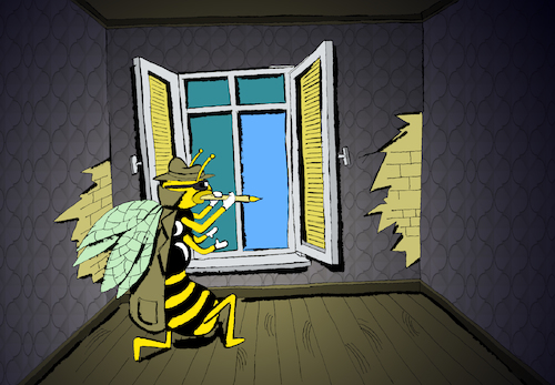 Cartoon: Killer Bee... (medium) by berk-olgun tagged killer,bee