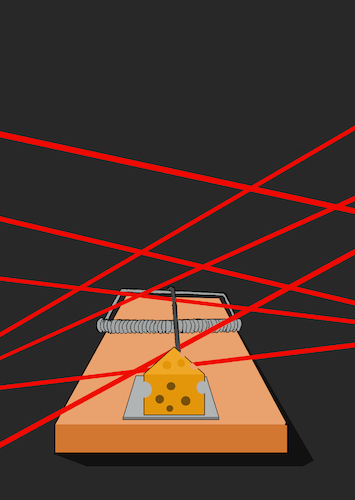 Cartoon: Laser Alarm... (medium) by berk-olgun tagged laser,alarm