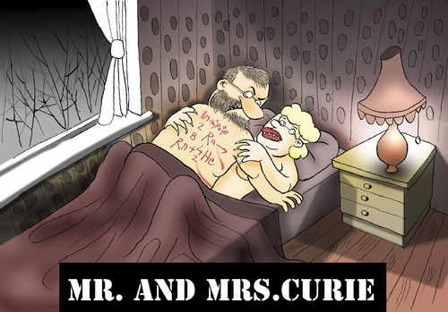Cartoon: Mr.And Mrs.Curie... (medium) by berk-olgun tagged mr,and,mrs,curie