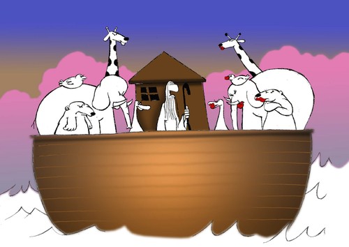 Cartoon: Noah s Ark.. (medium) by berk-olgun tagged noah,ark