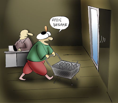 Cartoon: OPEN SESAME... (medium) by berk-olgun tagged open,sesame