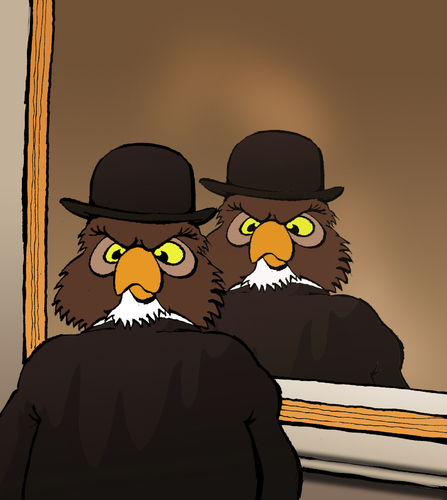 Cartoon: Owl Magritte... (medium) by berk-olgun tagged owl,magritte