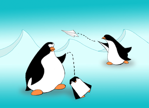 Cartoon: Penguin Origami... (medium) by berk-olgun tagged penguin,origami