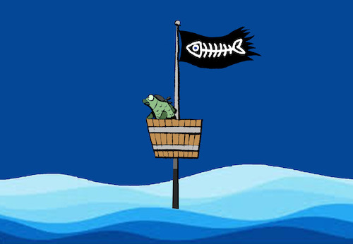 Cartoon: Pirate Fish... (medium) by berk-olgun tagged pirate,fish