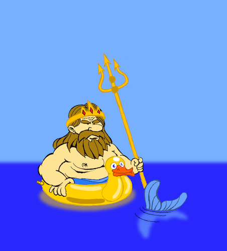 Cartoon: Poseidon... (medium) by berk-olgun tagged poseidon