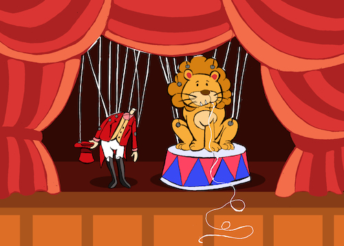 Cartoon: Puppet Theatre... (medium) by berk-olgun tagged puppet,theatre
