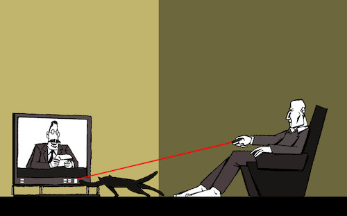 Cartoon: Remote Control Cat... (medium) by berk-olgun tagged cat