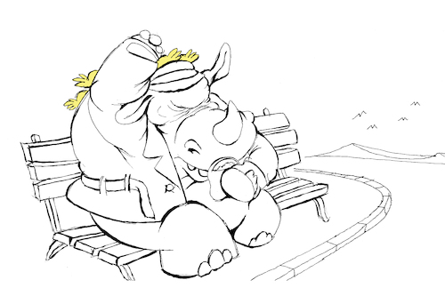 Cartoon: Retired Rhino... (medium) by berk-olgun tagged retired,rhino