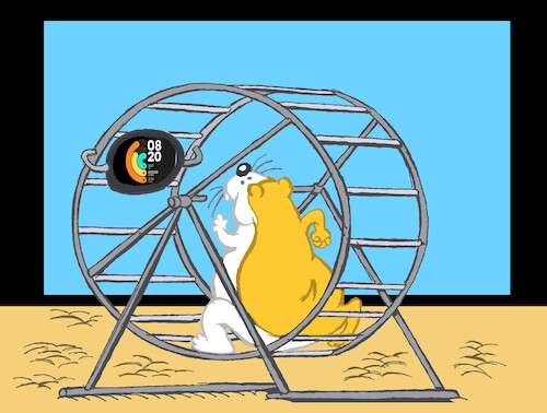 Cartoon: Smart Hamster Wheel... (medium) by berk-olgun tagged smart,hamster,wheel