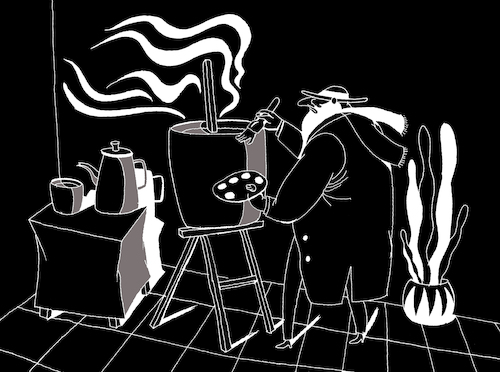 Cartoon: Smell of coffe... (medium) by berk-olgun tagged smell,of,coffe