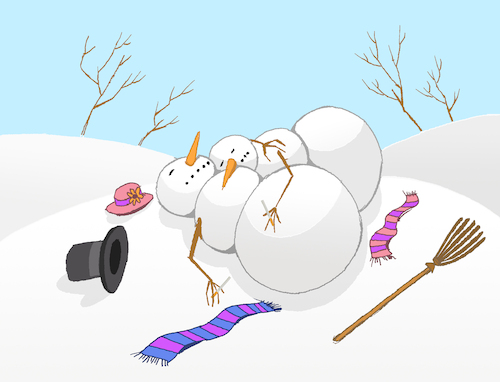 Cartoon: snowman... (medium) by berk-olgun tagged snowman