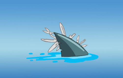 Cartoon: Swiss Shark... (medium) by berk-olgun tagged swiss,shark