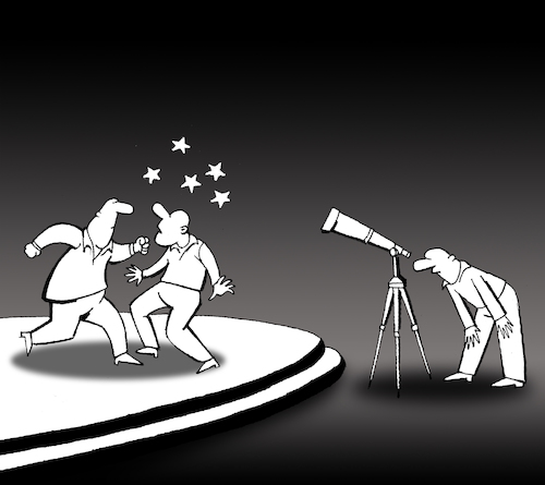 Cartoon: Telescope... (medium) by berk-olgun tagged telescope