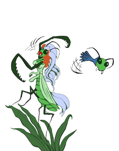 Cartoon: The bride mantis... (medium) by berk-olgun tagged the,bride,mantis