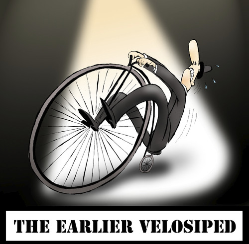 Cartoon: THE EARLIER VELOSIPED... (medium) by berk-olgun tagged the,earlier,velosiped