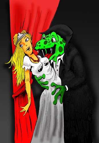 Cartoon: The Frog Prince... (medium) by berk-olgun tagged prince,frog,the