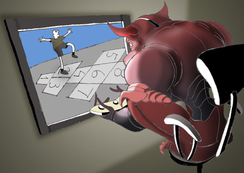Cartoon: THE GAME.. (medium) by berk-olgun tagged the,game