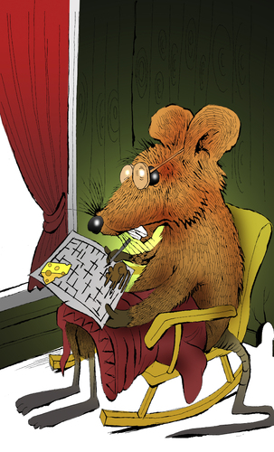 Cartoon: The Retired Mouse... (medium) by berk-olgun tagged the,retired,mouse