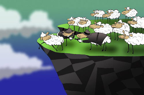 Cartoon: The Sheep Mafia... (medium) by berk-olgun tagged the,sheep,mafia