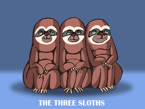 Cartoon: The Three Sloths... (medium) by berk-olgun tagged the,three,sloths